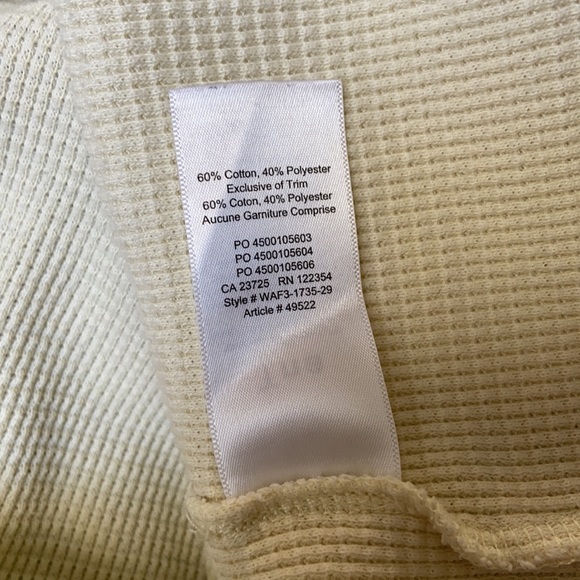 Tna by Aritzia Crew neck waffle long sleeve sweater - Picture 5 of 6